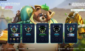 Gracze w grze "Overwatch" czekają na mecz. Jeden z nich ma fajny nick do gry: "CATBOY".