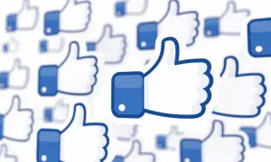 Mnóstwo kciuków w górę na białym tle. Chcesz wiedzieć, jak polubić stronę na FB? Kliknij tutaj!