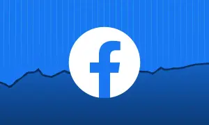 Ikona Facebooka na tle wykresu. Dowiedz się, jak zawiesić konto na FB, gdy potrzebujesz przerwy od mediów społecznościowych.