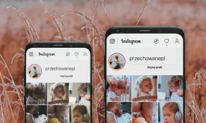 Dwa telefony z profilem Instagram. Dowiedz się, jak publikować gify na Instagramie, by ożywić swoje posty!