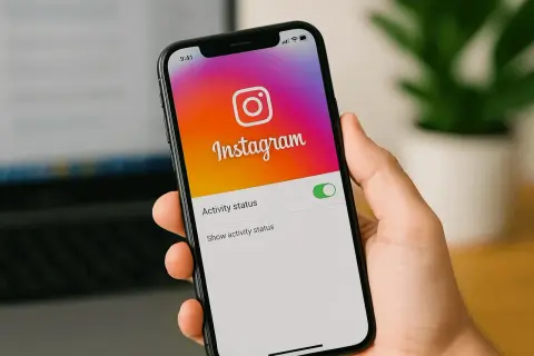 Telefon z Instagramem, gdzie można wyłączyć status aktywności dla jednej osoby.