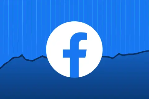 Ikona Facebooka na tle wykresu. Dowiedz się, jak zawiesić konto na FB, gdy potrzebujesz przerwy od mediów społecznościowych.