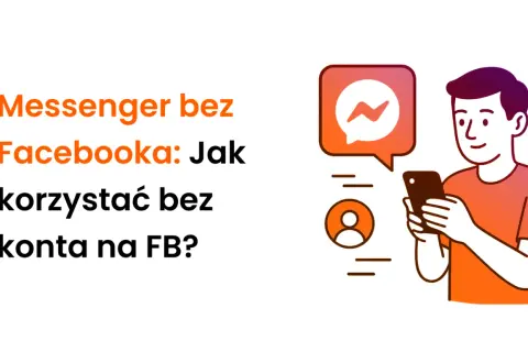 Czy można usunąć konto na FB zostawiając Messengera? Ilustracja pokazuje mężczyznę korzystającego z telefonu z ikoną Messengera.