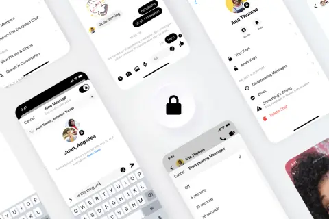 Jak zablokować aktywność na Messengerze? Ekran pokazuje opcje blokowania i usuwania czatu, a także ustawienia znikających wiadomości.