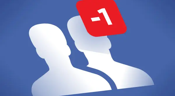 Ikona Facebook z dwoma białymi sylwetkami i czerwonym powiadomieniem "-1". Dowiedz się, jak sprawdzić wysłane zaproszenia na FB na telefonie.