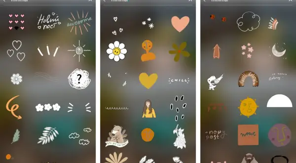 Szukasz jak dodać gif na Instagramie? Zobacz te naklejki: serduszka, kwiatki, napisy i rysunki.