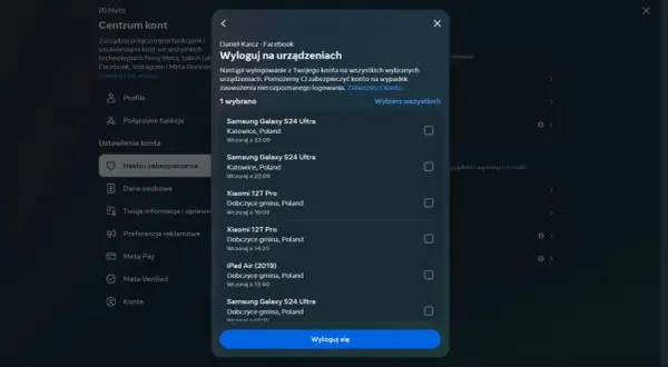 Jak wylogować się z Facebooka z innych urządzeń dla bezpieczeństwa