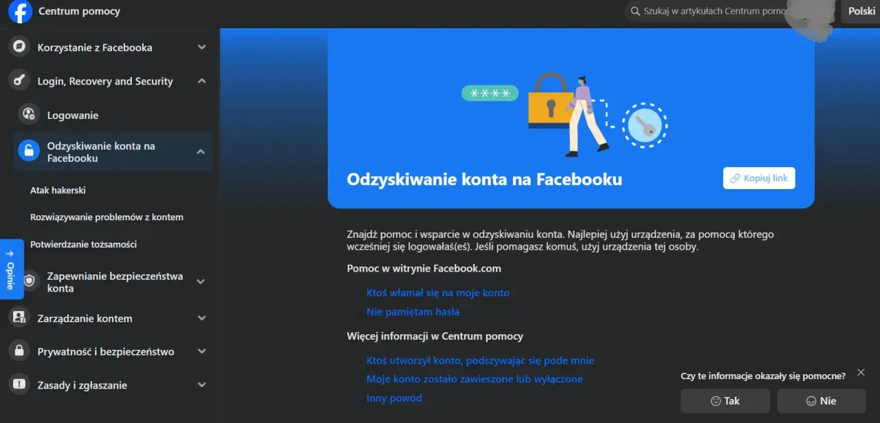 Centrum pomocy Facebooka: jak odzyskać stare konto na Facebooku. Pomoc w logowaniu, bezpieczeństwie i odzyskiwaniu dostępu.