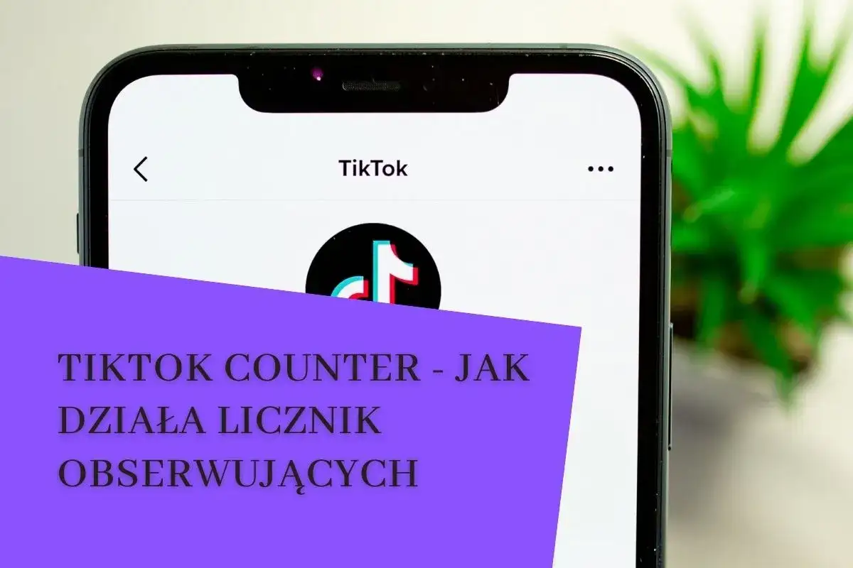 Telefon z aplikacją TikTok. Widoczny licznik obserwujących, który pokazuje, jak rośnie popularność.