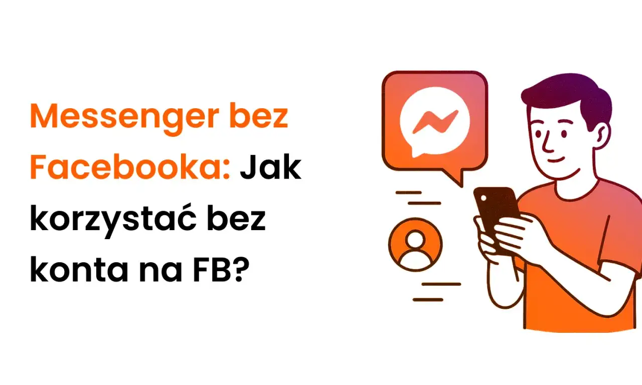 Czy można usunąć konto na FB zostawiając Messengera? Ilustracja pokazuje mężczyznę korzystającego z telefonu z ikoną Messengera.