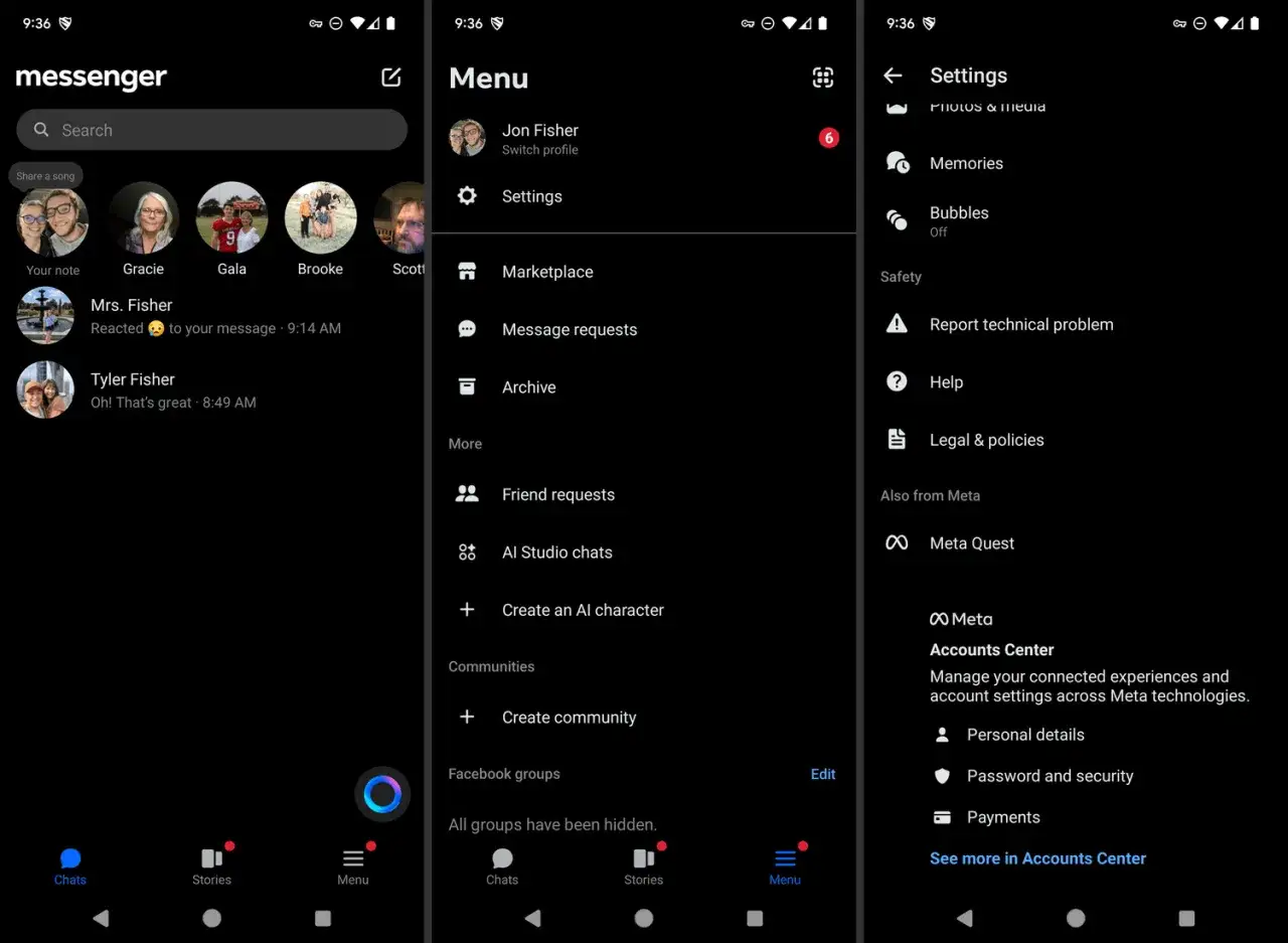 Jak odzyskać czat z Messengera? Menu, Ustawienia, Pomoc i Centrum konta to kluczowe opcje.