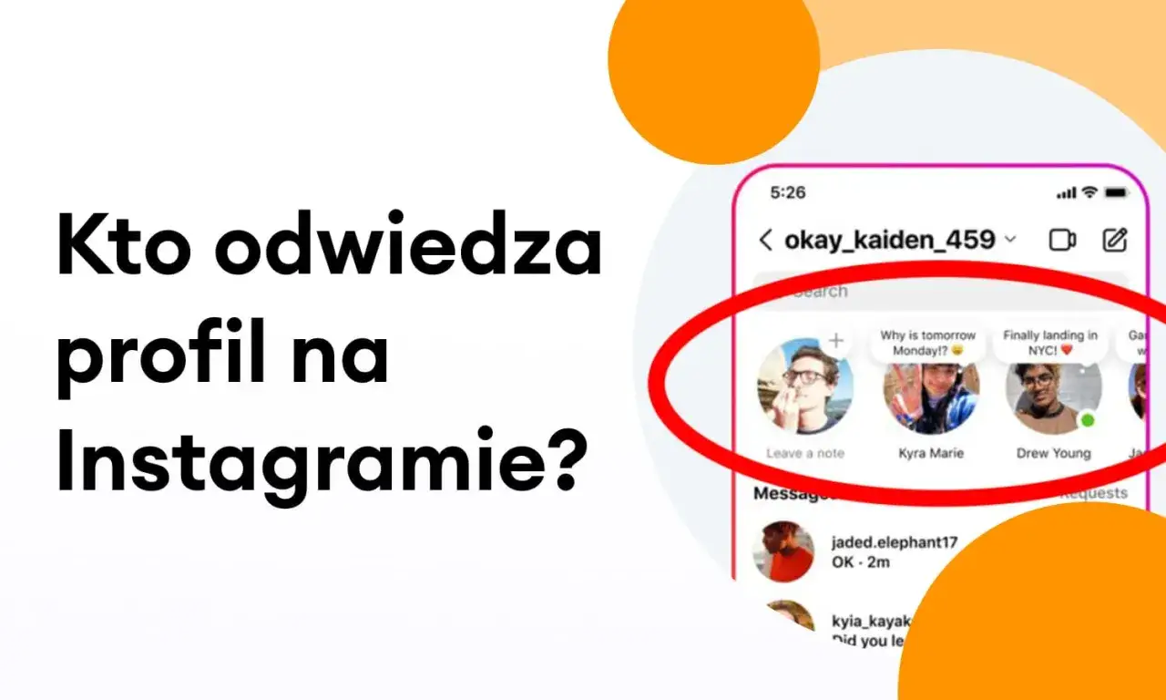 Czy na Instagramie widac kto obejrzal profil? Ekran telefonu pokazuje historie użytkowników, a czerwone koło podkreśla, kto je oglądał.
