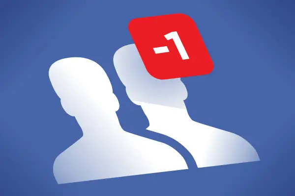 Ikona Facebook z dwoma białymi sylwetkami i czerwonym powiadomieniem "-1". Dowiedz się, jak sprawdzić wysłane zaproszenia na FB na telefonie.
