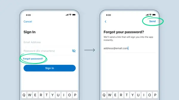 Jak zmienić hasło na Messengerze? Kliknij "Zapomniałem hasła", wpisz email i naciśnij "Wyślij".