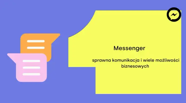 Ikony czatu i tekst "Messenger" na żółtym tle. Dowiedz się, jak usunąć pamięć podręczną Messenger, by usprawnić komunikację.