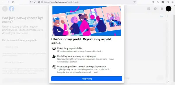 Chcesz wiedzieć, jak utworzyć drugi profil na Facebooku? Strona pozwala na stworzenie nowego profilu, aby wyrazić inną stronę siebie.