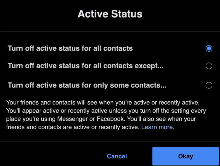 Jak ukryć status aktywności na Messengerze - Wyłącz zieloną kropkę
